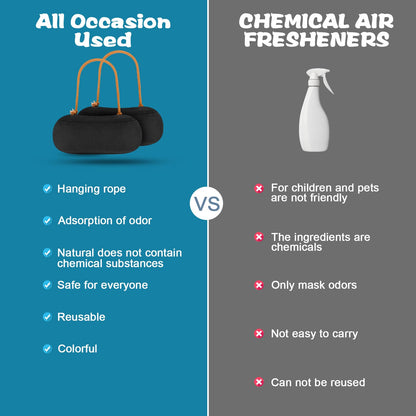 Timgle 1 Pack Car Air Freshener, Lasts 365+ Days, No Chemicals 100% Activated Bamboo Charcoal Fragrance, Free Deodorizer, Natural Auto Odor Eliminator, Purifier, Neutralizer (Khaki Strap)