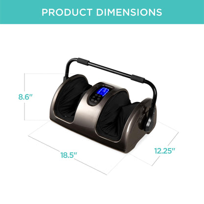 Best Choice Products Heated Shiatsu Foot Massager for Pain Relief, Plantar Fasciitis, Neuropathy, Blood Circulation w/Compact Design - Burgundy