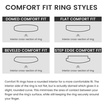 King Will Basic Men's Tungsten Carbide Ring 8mm Polished Beveled Edge Matte Brushed Finish Center Wedding Band 11.5