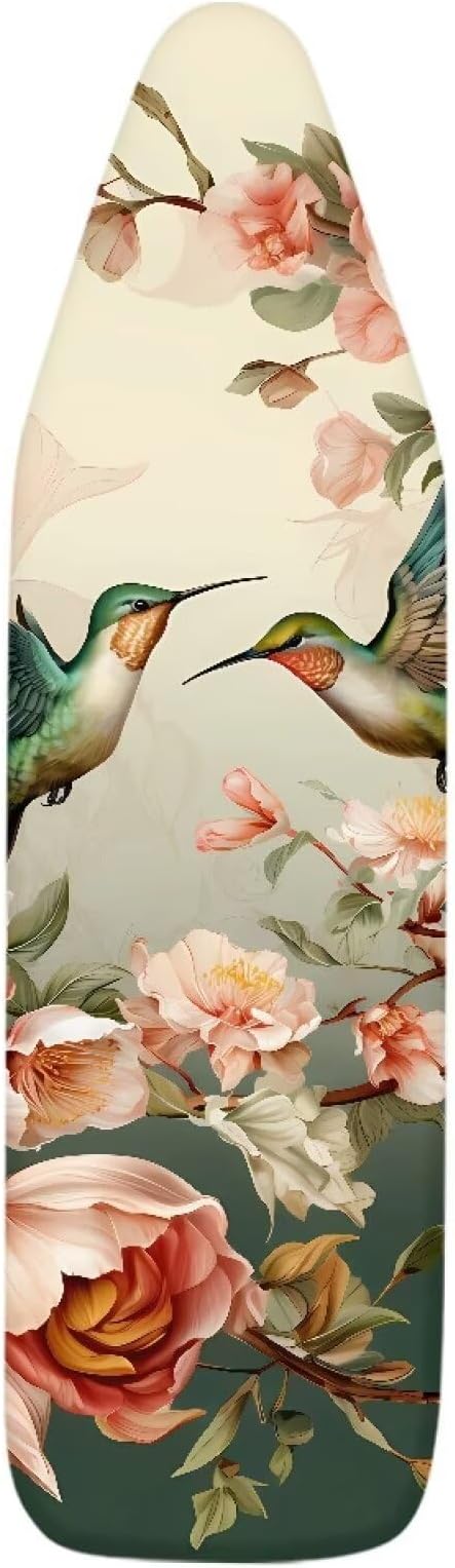 Ironing Board Cover with Elastic Edge, Portable Hummingbird Iron Pad Covers