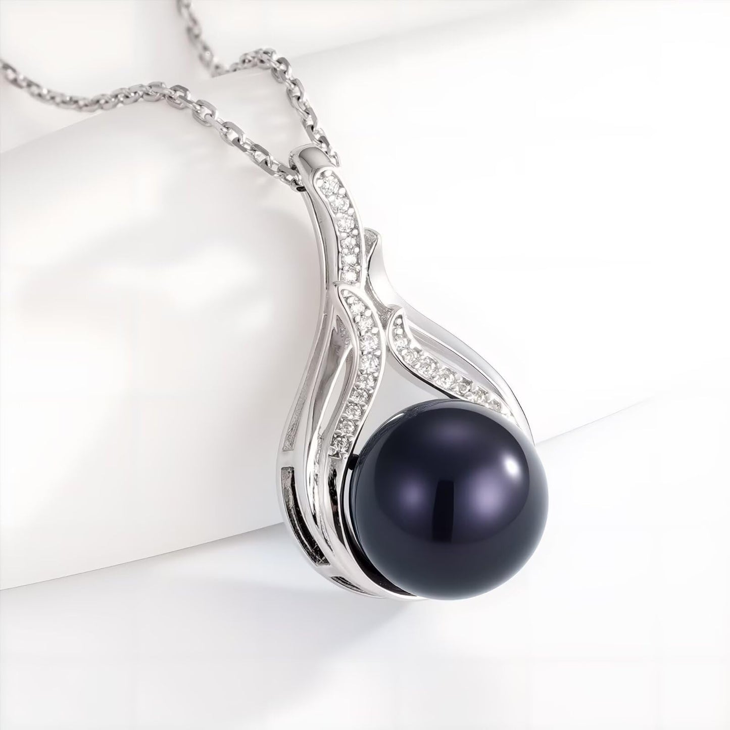Iefil Gifts for Wife - Wife Birthday Gift Ideas | Pearl Necklace for Women, Black Pearl Jewelry