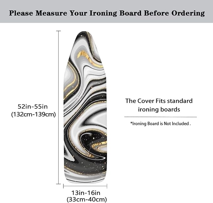 Fashion Ironing Board Covers Standard Size 15x54, Stain Resistant, Snug Fit