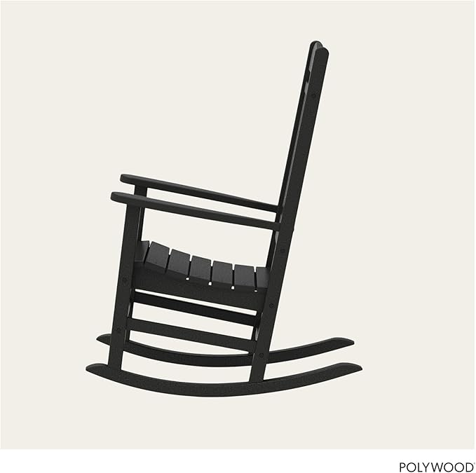 POLYWOOD Presidential Rocking Chair in Black