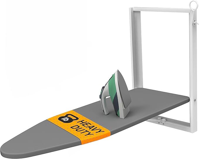 Xabitat Wall Mounted Ironing Board, 36.2" X 12.2" Compact Mount Fold Down Iron