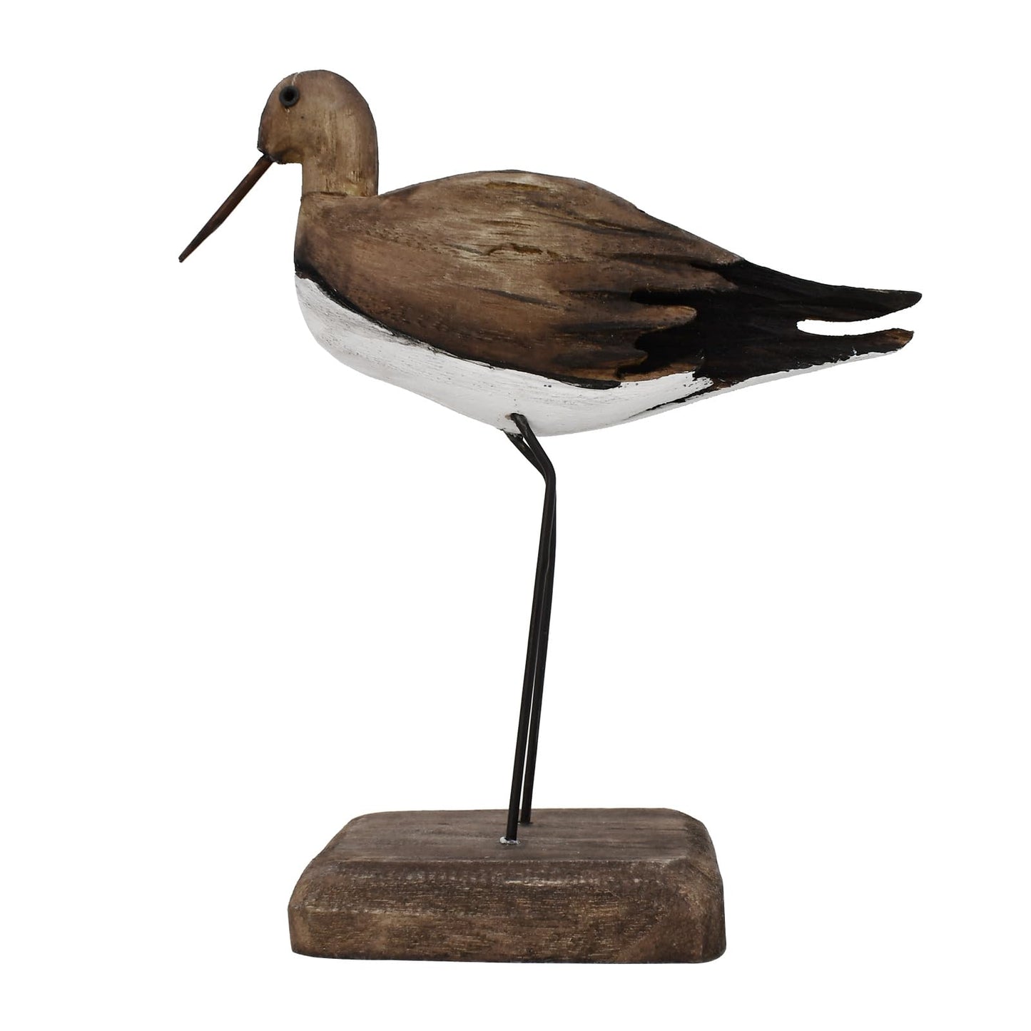 wovorins Wood Bird Statue Nautical Decor Decorative Sea Birds Sculpture Wooden Tabletop Figurine Coastal Ocean Beach Themed Decoration for Home Yard Bathroom Living Room (6.7" H)