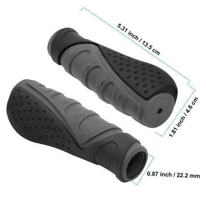 TRELC Antislip Bicycle Handlebars Grips Protector for Bicycle/Mountain Bike/Road Bike/Folding Bike (Black+Grey)