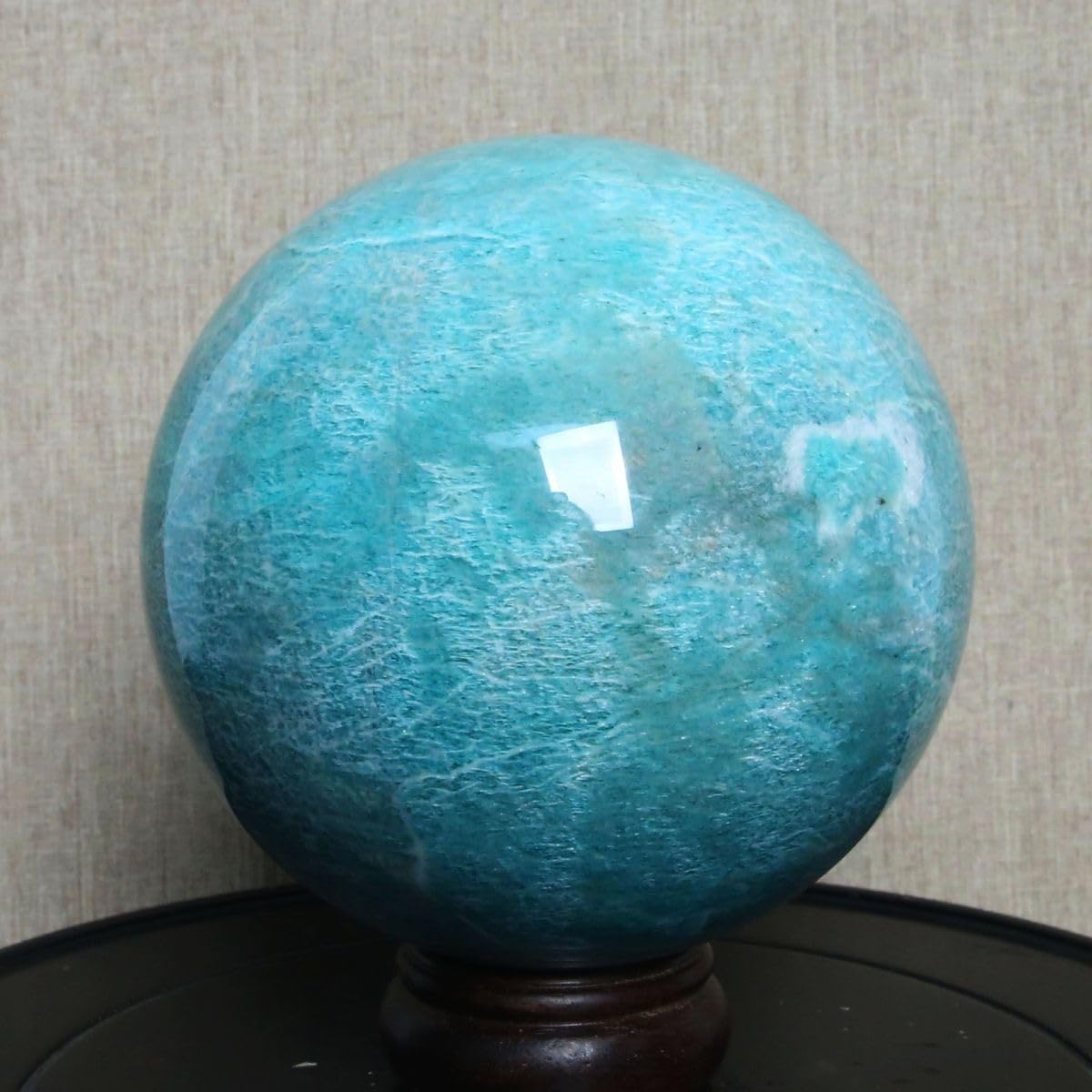 Rstnunssy Amazonite Crystal Ball - Amazonite Crystal Sphere Meditation Balls for Witchcraft and Decorative Balls, Meditation & Feng Shui Home Decor (40-50mm)