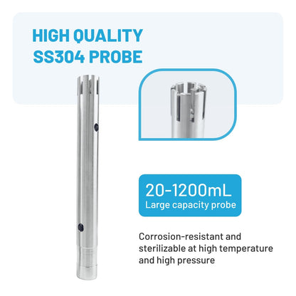 VISOSCI High Speed Lab Homogenizer 2000–20000rpm, Digital Disperser Emulsifier, 20–1200mL, Max 5000mPa·s (Low–Medium Viscosity Only), Auto Overload Protection