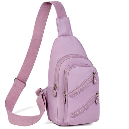 Small Sling Backpack Crossbody Sling Bag for Women, Chest Bag Daypack Fanny Pack Cross Body Bag for Outdoors Hiking Traveling - Black