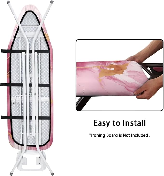 Pink Marble Ironing Board Cover Extra Iron Board Cover Protector Novelty Gifts