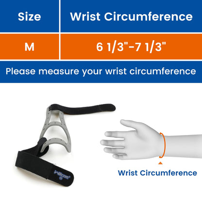 Willcom Silicone Thumb Brace for Arthritis Pain Relief, Semi-rigid Support for De Quervains, Trigger Finger, Women & Men, Right & Left Hands (Medium 6.3-7.3 inch)