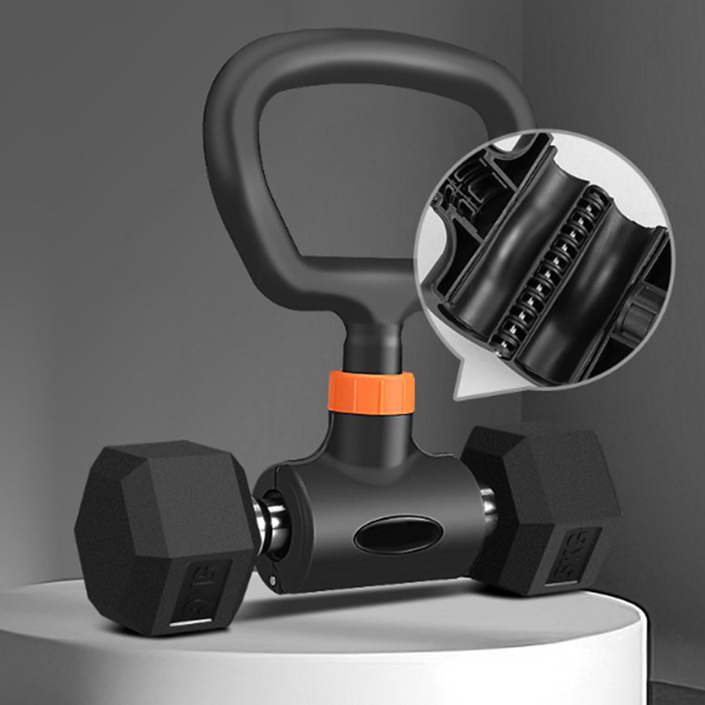 Portable Kettlebell Adapter Kettlebell Grip Handle Attachment Dumbbell to Converter Fitness Tool Enduring Fitness Weightlifting Bodybuilding Attachment