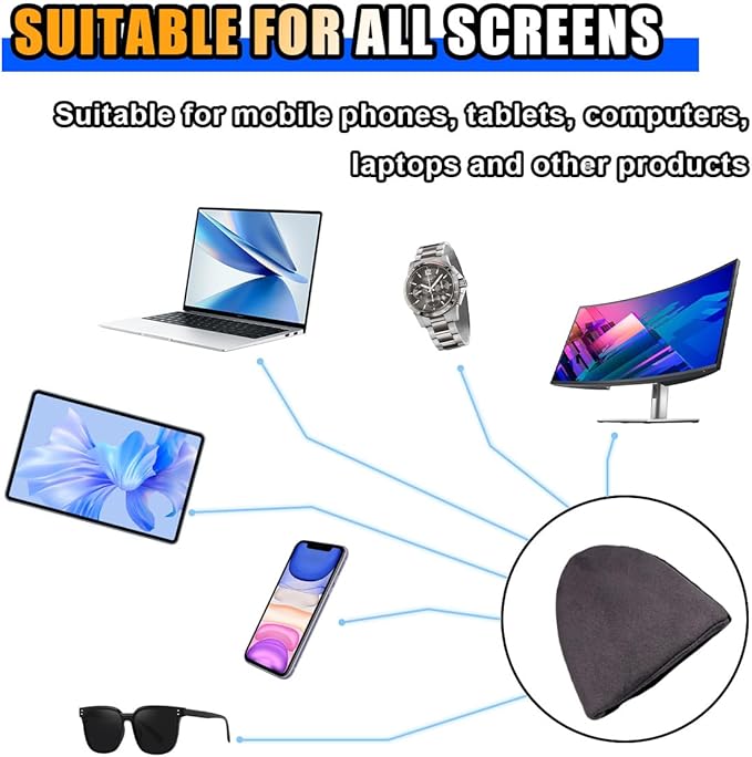 Triangle Car Touch Screen Cleaner Cloth, Microfiber Cleaning Pad Car Cleaning