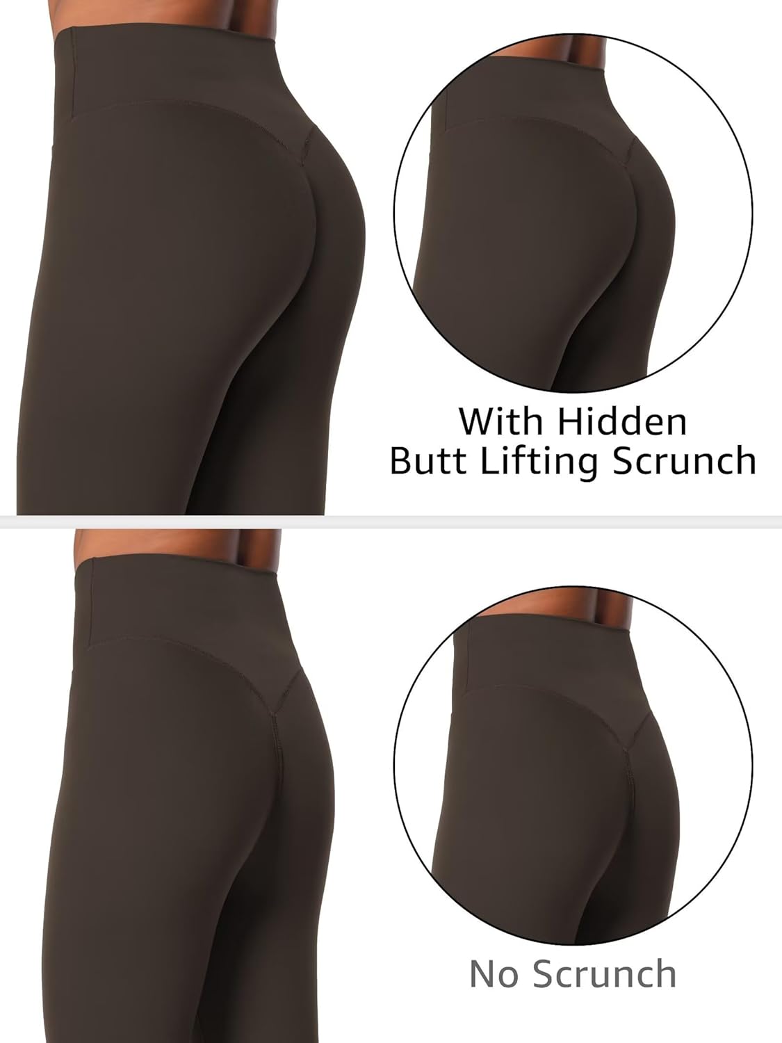 Sunzel Sunlissia Hidden Butt Lifting Scrunch Workout Leggings for Women, Crossover High Waist Yoga Pants with Tummy Control
