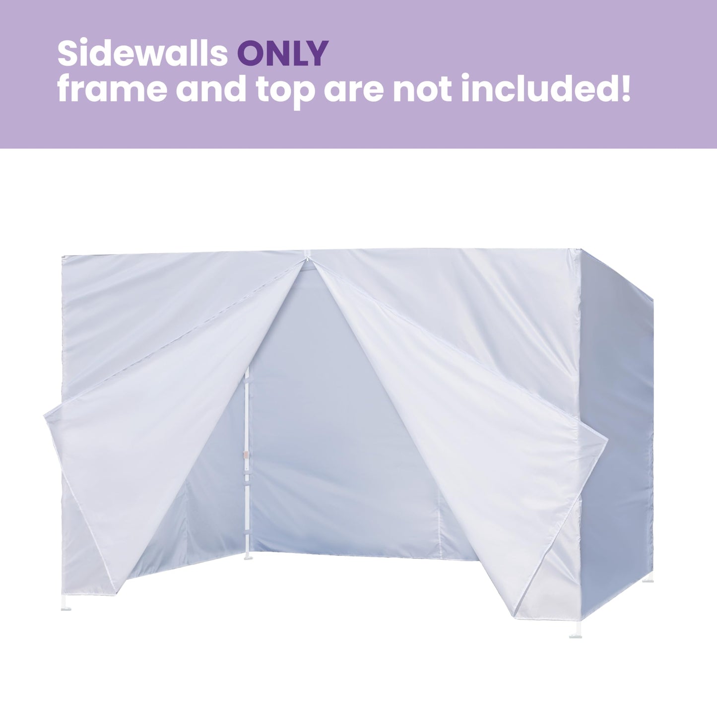 Tradesparker 10x20 Pop up Canopy Sidewall Kit Only, 3 Sidewalls & 1 Doorwall Removable Zipper End Fit for Commercial Instant Tent Canopies,NOT Excluding Top and Frame,Red