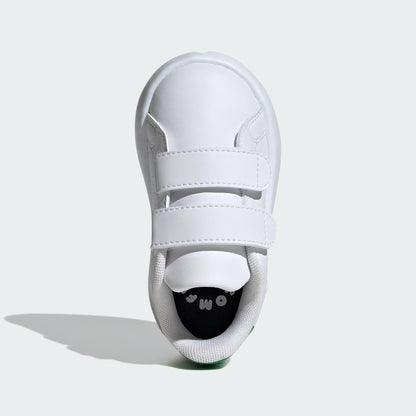 adidas Unisex Baby Advantage Shoes Kids, Cloud White/Cloud White/Green, 5.5 UK Child