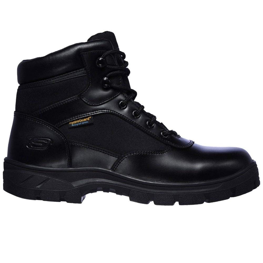 Skechers Men's Wascana Benen Boots, Black Leather W/Textile, 7 UK