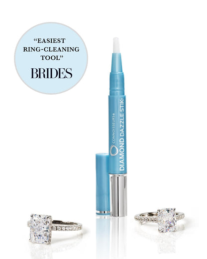 CONNOISSEURS Diamond Dazzle Stik for Rings, Earrings, and Bracelets - Portable Jewelry Cleaner Solution Pen - Reduces Scratches and Removes Dirt