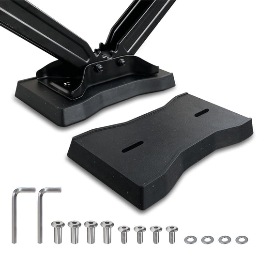 ROBLOCK RV Stabilizer Jack Pads 2 Pack, Heavy Duty Rubber Scissor Jack Leveling Blocks,Non-Slip Stabilizer Pad Solid Rubber Protection Foot for Travel Trailer Camper 5th Wheels,Black