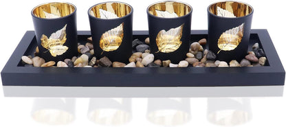 Glass Candle Holders Set for Wedding Party Romantic Dinner Table Centerpieces Home Festival Windowsill Bridal Shower Decor