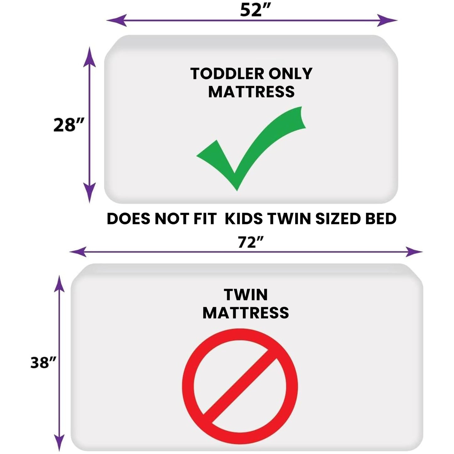 Viviland Purple Cat Toddler Comforter Sets, Cute Girls Toddler Bedding Set, Soft Microfiber Toddler Bed Set