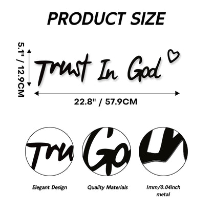 YATEASLU “Trust in God” Sign Inspirational Scripture Wall Art for Home Decor, Faith-Based Living Room Wall Art & Heartwarming Gift