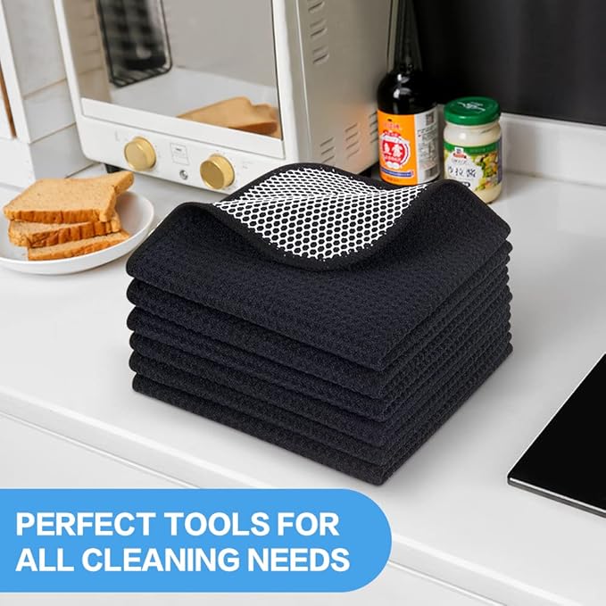 KinHwa Kitchen Washcloths for Dishes Absorbent Microfiber Dish Cloths Quick Dry