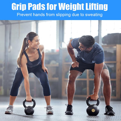 AMFUN 12 Pcs Gym Grip Pads for Weight Lifting Workout, Lifting Grips, Hand Pads, Adjustable Neoprene Padded for Men Women Fitness Strength Training