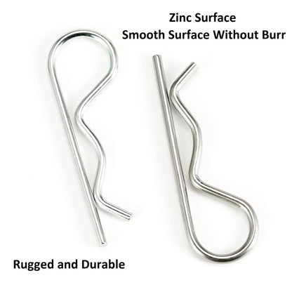 10Pcs Heavy Duty Hitch Pins Clip R Clips Cotter Pins Spring Retaining Wire Hair Pins， Strong Spring Tension Large for Trailer Tractors Mower Carts Truck Pin Clip Zinc Plated M3.5x75mm