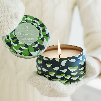 Soap & Paper Factory Roland Pine 6 oz Large Tin Soy Candle