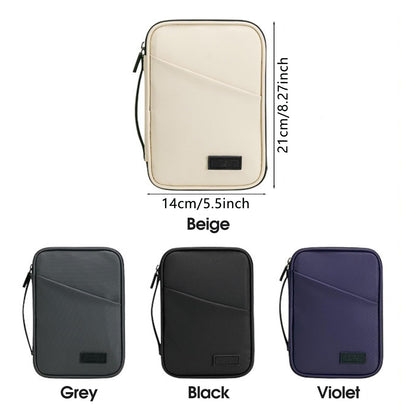 Higoney Waterproof Passport Holder, RFID Blocking Wallet, Portable Travel Document Organizer for Men and Women (Violet)