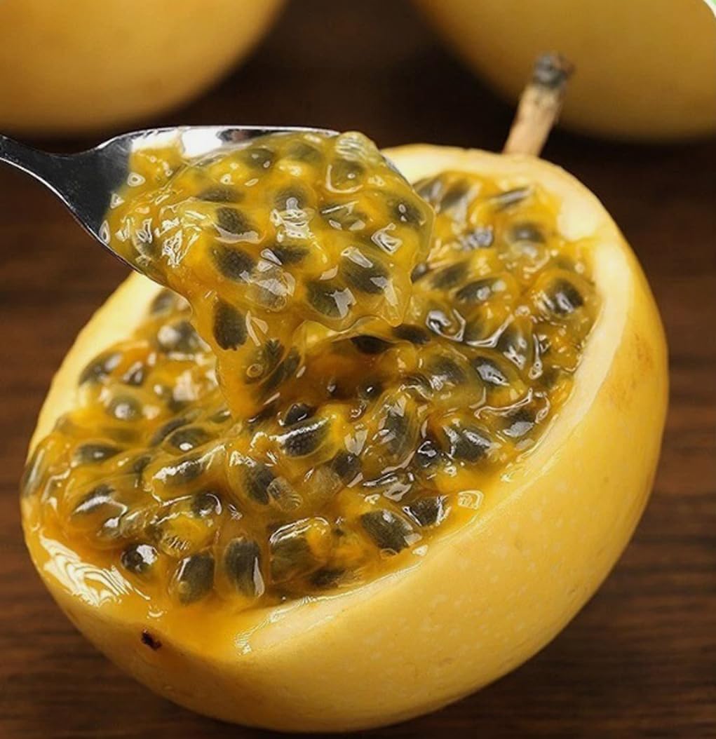 30PCS Golden Passion Fruit Seeds Sweet Granadilla Yellow Passion Fruit Seeds