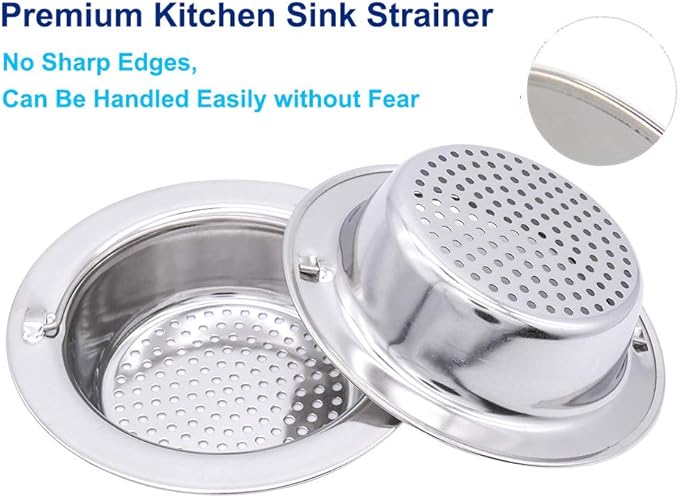 2 Pack Upgrade Kitchen Sink Strainer