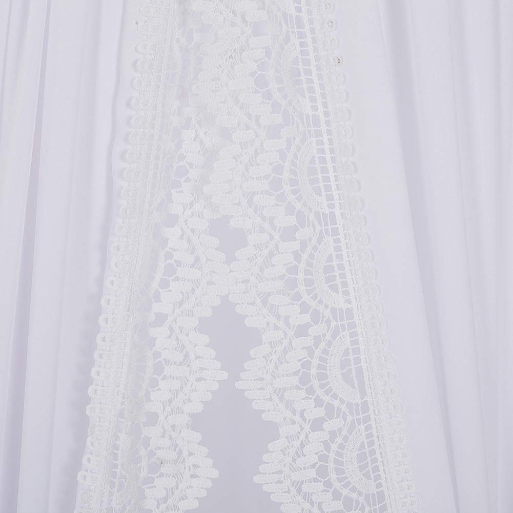 Bed Canopy Round Dome,Mosquito Net,Bed Canopy for Kid‘s Reading Room,Nursery Decorations,Bedroom Decoration (Chiffon Bed Canopy-WhiteNew!)