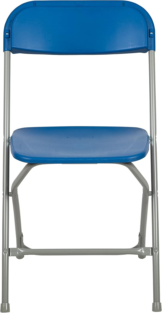 Flash Furniture Hercules Series Plastic Folding Chair - Blue - 6 Pack 650LB Weight Capacity Comfortable Event Chair-Lightweight Folding Chair