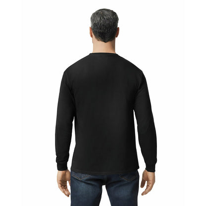 Gildan Men's Heavy Cotton Long Sleeve T-Shirt, Style G5400, 2-Pack, Black, Medium