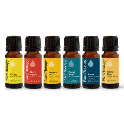Plant Therapy Essential Oil Blends Set, Top 6 Most Popular, 100% Pure, Undiluted, Natural Aromatherapy, Therapeutic Grade, 10 mL