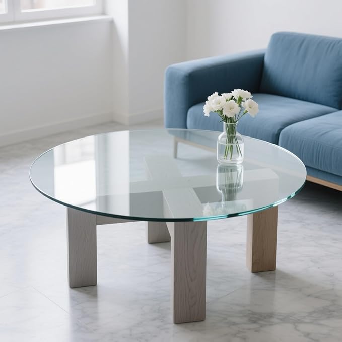 17" Round Tempered Glass Table Top