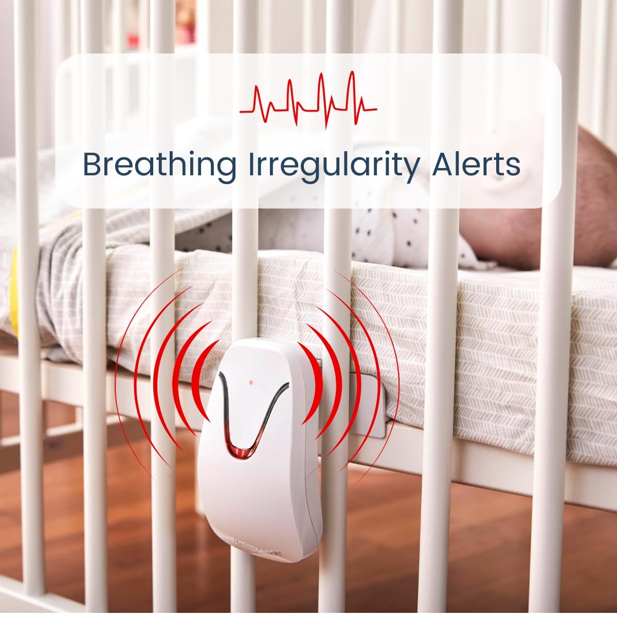 Babysense Video Baby Monitor with 2.4" Screen & Medically Certified Baby Movement Monitor with Real-Time No Breathing Motion Alerts, Tracks Breathing Motion Irregularity, Non-Contact, 2-in-1