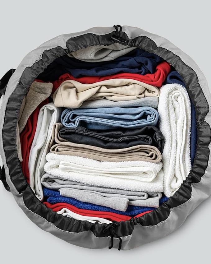 Laundry Bag with Shoulder Straps and Mesh Pocket Laundry Backpack Large