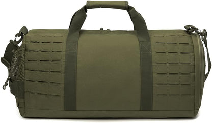 QT&QY 40L Military Tactical Duffle Bag For Men Sport Gym Fitness Tote Travel Training Workout With Shoe Compartment Basketball Football Weekender