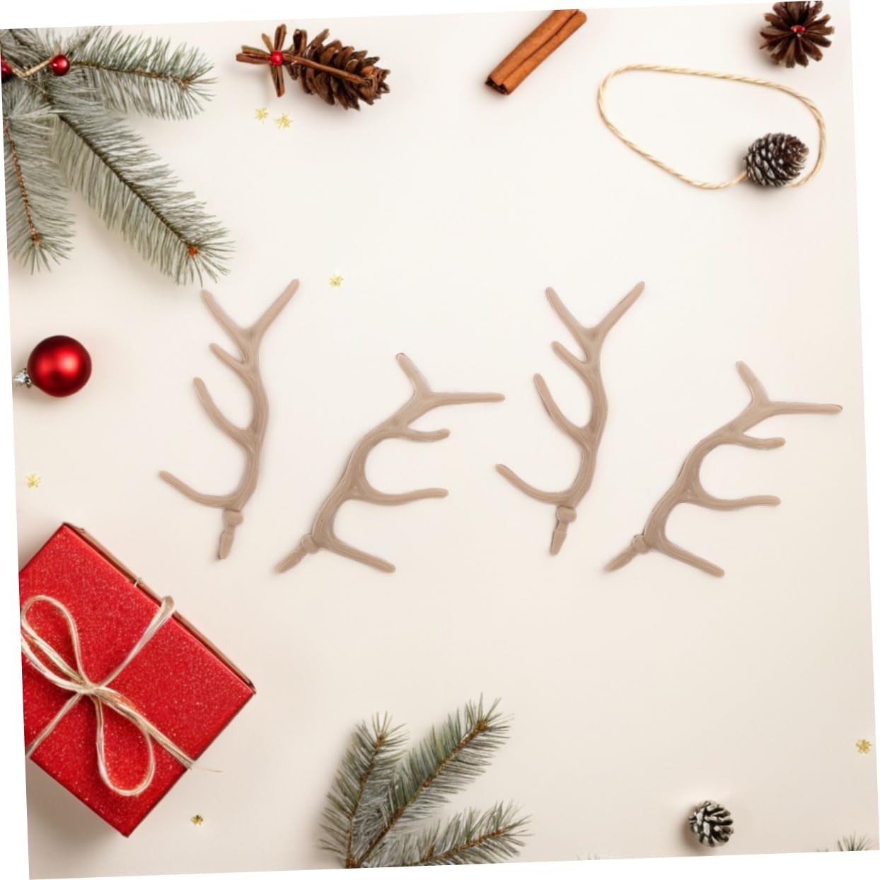 Angoily Reindeer Antlers, 24 PCS Reindeer Antlers for Craft, Christmas Deer Antler Snowman Arm Craft, Artificial Plastic Antler Ornament, Deer Antler Decor DIY Dry Tree Branch Twigs