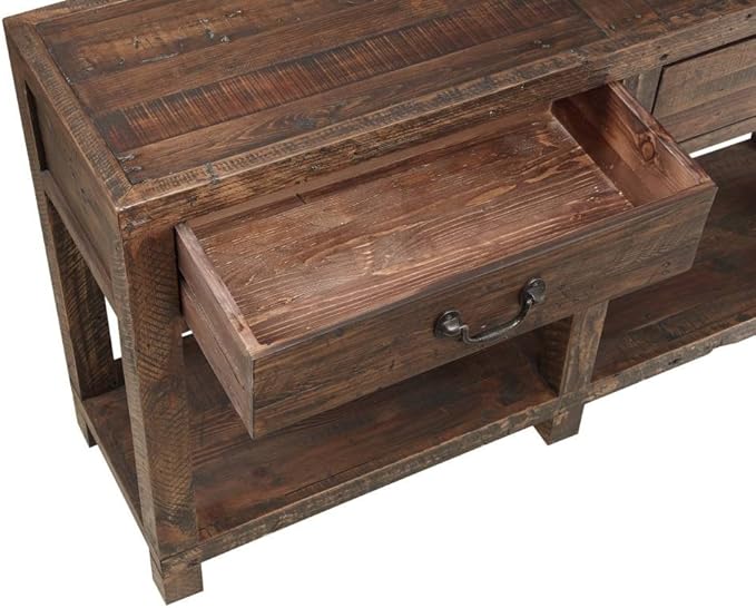 Modus Furniture Craster Reclaimed Wood Console Table, Smokey Taupe
