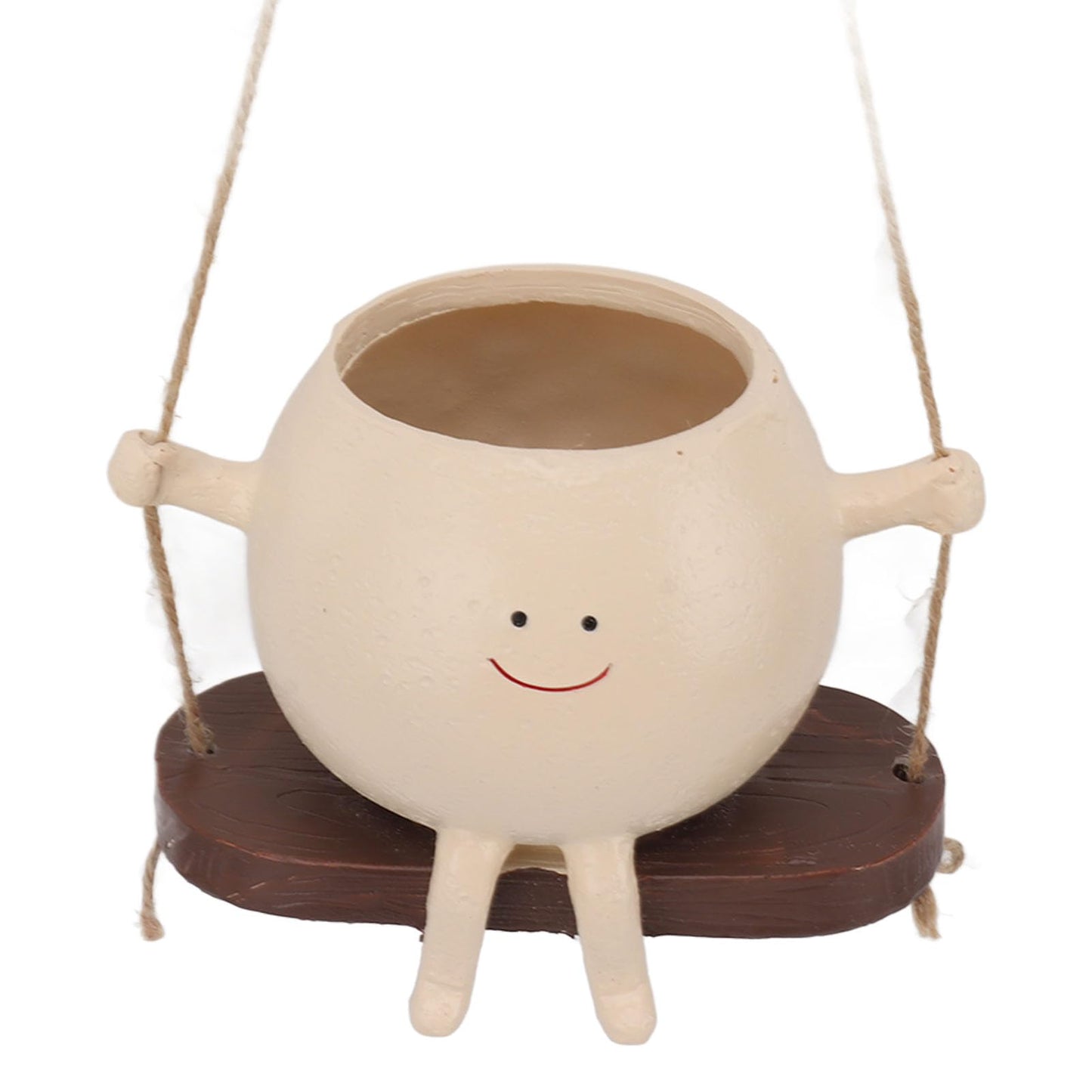 plplaaoo Swing Face Planter Pot, Hanging Planters for Indoor Plants, Swing Face Planter Pot Exquisite Lovely Unique Resin Hanging Planter with Rope for Plants Succulent