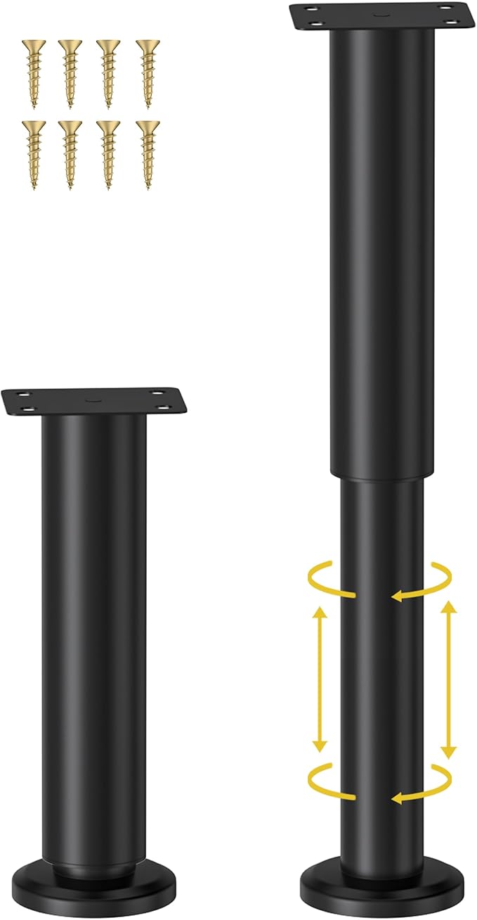 Wlrrcwdttc 2 Pcs Adjustable Height Bed Support Legs