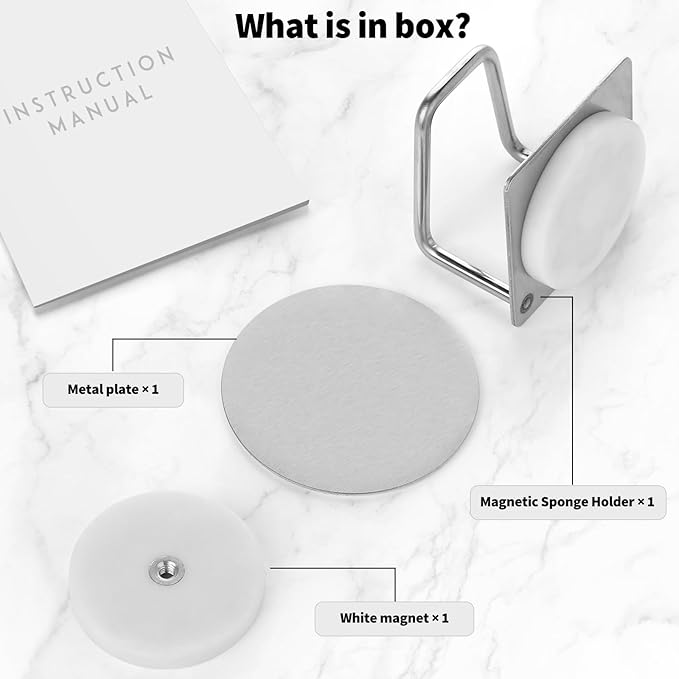Magnetic Sponge Holder for Kitchen Sink, Kitchen Accessories, Dish Sponge