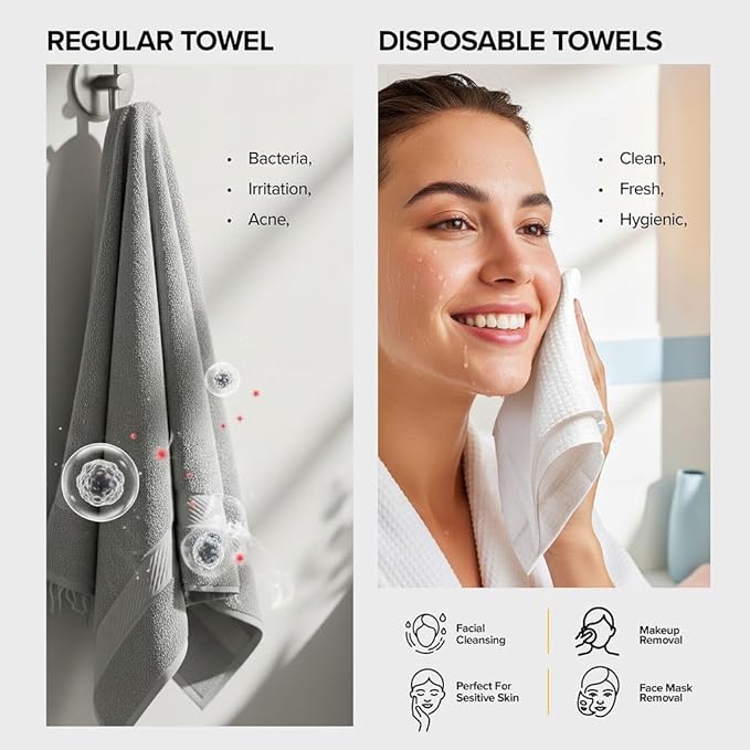 Face Towels - Ultra Soft and Thick Disposable Face Towelettes