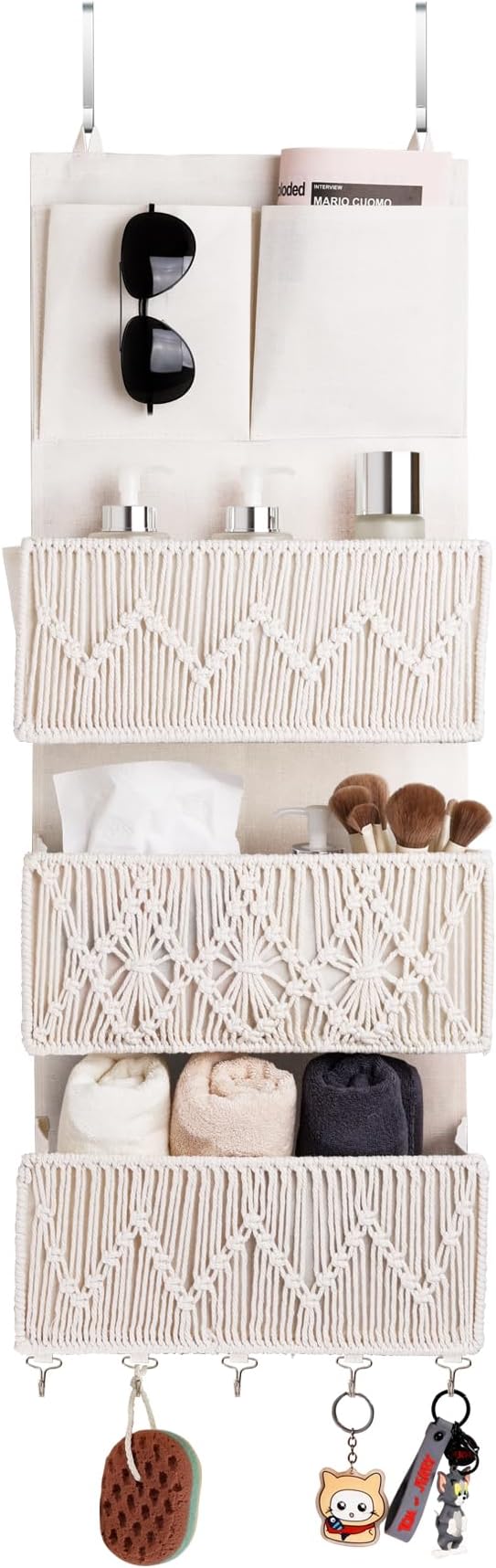 ANTIS'S HOME Over The Door Organizer Boho Bedroom Decor Nursery Storage