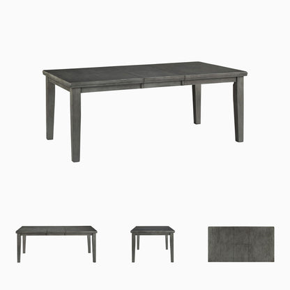 Signature Design by Ashley Hallanden Modern Farmhouse Rectangular Dining Room Butterfly Extension Table with Self-Storing Leaf, Seats Up to 6, Wood, Dark Gray
