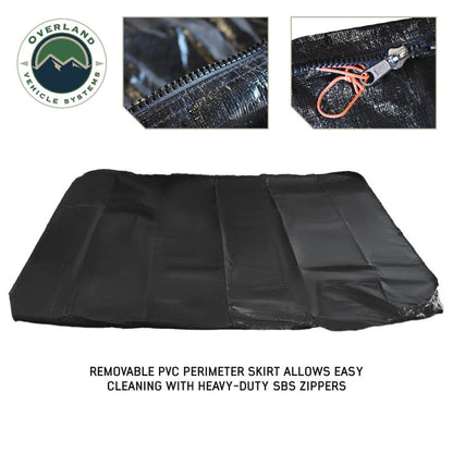 Overland Vehicle Systems - XD Nomadic 270/180 Awning Room Enclosure, Black Body, Black Trim (4 Walls & Floor)